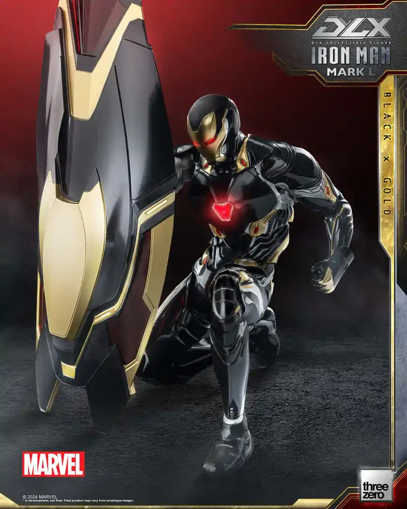 Figurină de acțiune Infinity Saga DLX 1/12 Iron Man Mark 50 (Black X Gold) 17 cm poza produsului