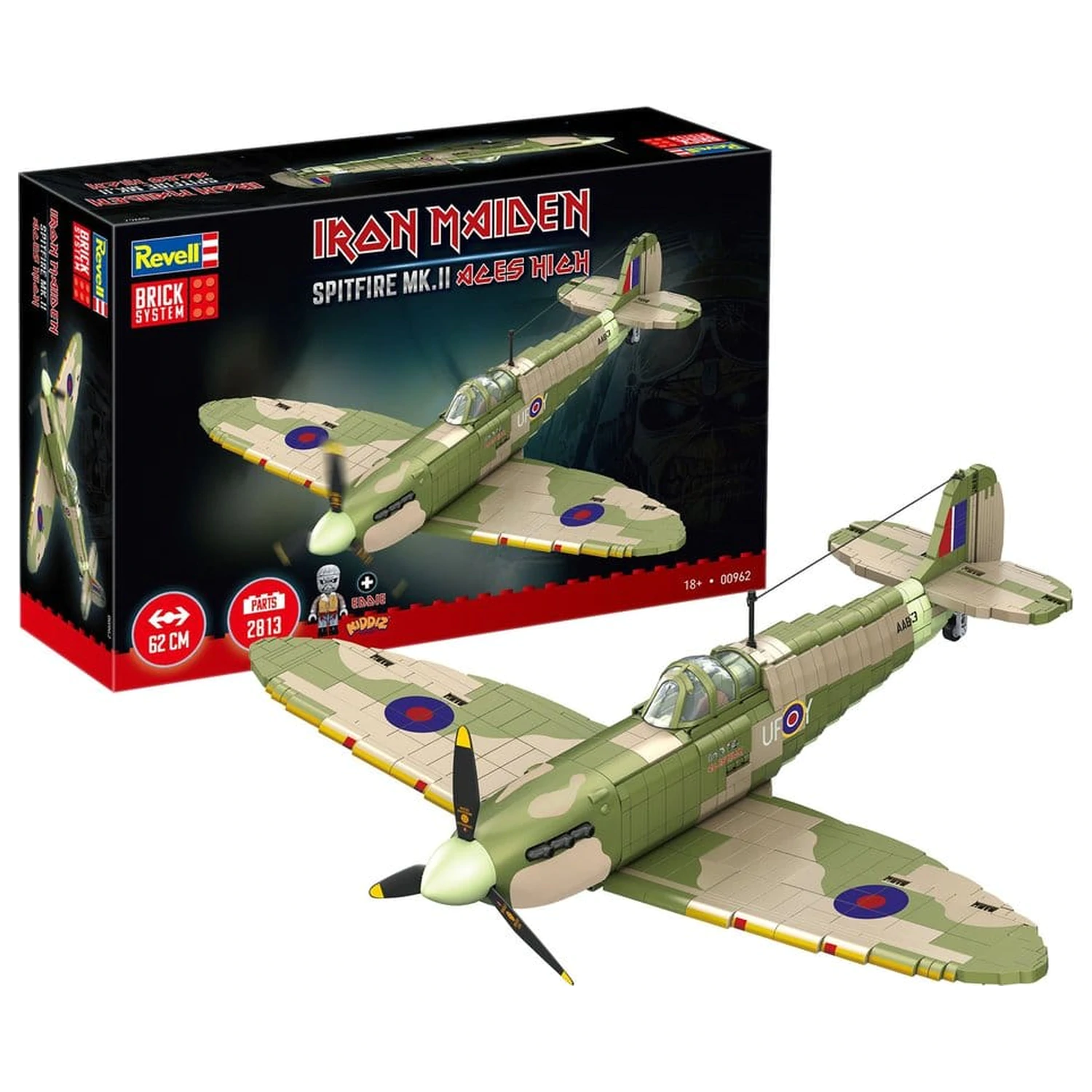 Iron Maiden Brick System Kit de construcție Set Spitfire MK.II Aces High 58 cm poza produsului