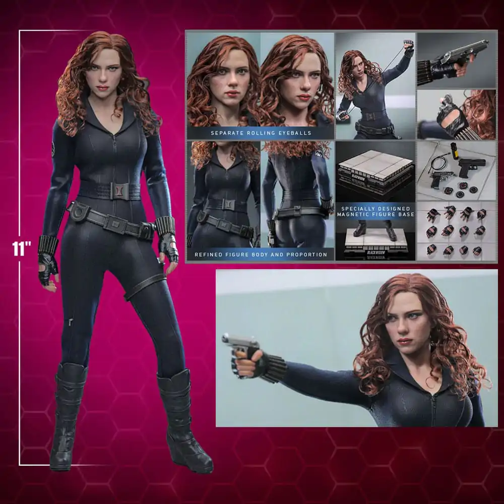 Iron Man 2 figurina de actiune 1/6 Black Widow Artisan Edition Hot Toys Exclusive 28 cm poza produsului