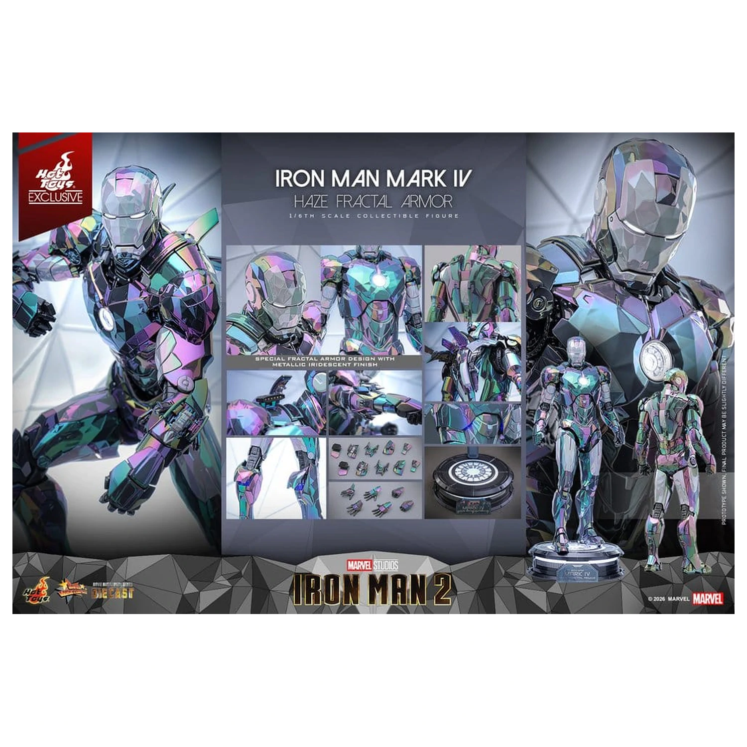 Iron Man 2 Figura de actiune 1/6 Iron Man Mark IV (Haze Fractal Armor) 33 cm poza produsului