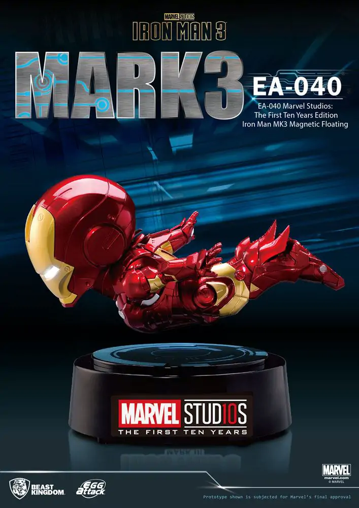 Figurină Iron Man 3 Egg Attack Model Plutitor Iron Man Mark III The First Ten Years Edition 16 cm poza produsului