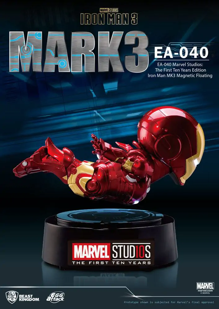 Figurină Iron Man 3 Egg Attack Model Plutitor Iron Man Mark III The First Ten Years Edition 16 cm poza produsului