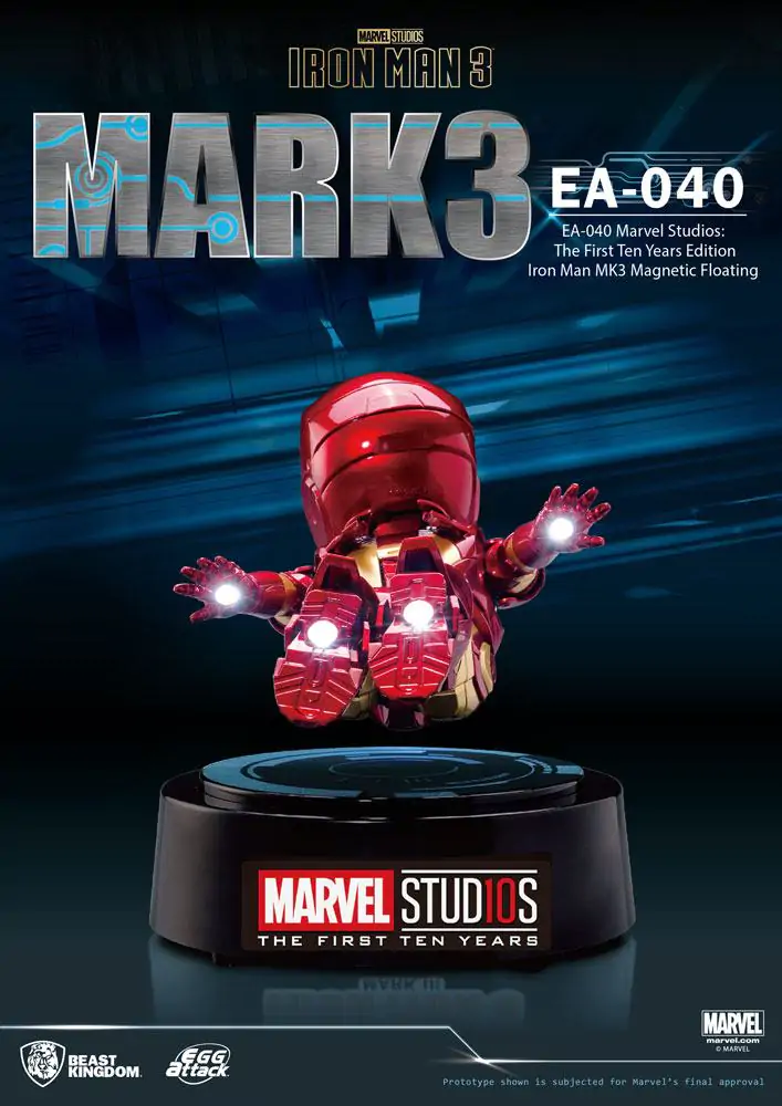 Figurină Iron Man 3 Egg Attack Model Plutitor Iron Man Mark III The First Ten Years Edition 16 cm poza produsului