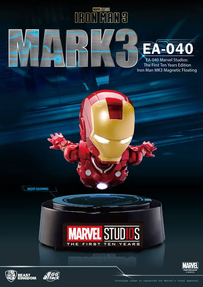 Figurină Iron Man 3 Egg Attack Model Plutitor Iron Man Mark III The First Ten Years Edition 16 cm poza produsului