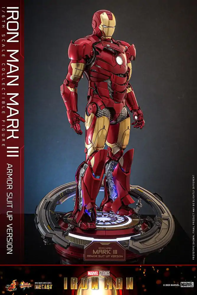 Iron Man Movie Masterpiece Figura de actiune Diecast 1/6 Iron Man Mark III (Armor Suit Up Version) 32 cm poza produsului
