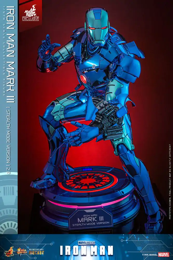 Iron Man Movie Masterpiece Diecast Figura de actiune 1/6 Iron Man Mark III (Stealth Mode Ver.) 2.0 Hot Toys Exclusive 33 cm poza produsului