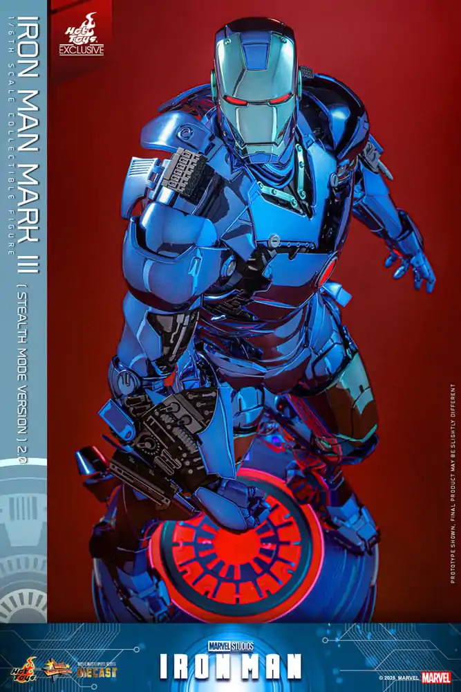 Iron Man Movie Masterpiece Diecast Figura de actiune 1/6 Iron Man Mark III (Stealth Mode Ver.) 2.0 Hot Toys Exclusive 33 cm poza produsului