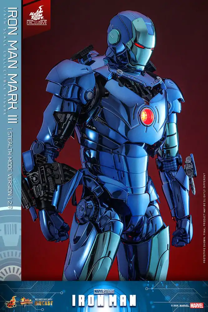 Iron Man Movie Masterpiece Diecast Figura de actiune 1/6 Iron Man Mark III (Stealth Mode Ver.) 2.0 Hot Toys Exclusive 33 cm poza produsului