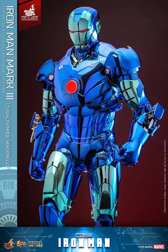 Iron Man Movie Masterpiece Diecast Figura de actiune 1/6 Iron Man Mark III (Stealth Mode Ver.) 2.0 Hot Toys Exclusive 33 cm poza produsului