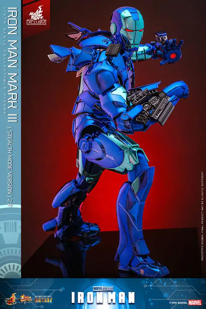 Iron Man Movie Masterpiece Diecast Figura de actiune 1/6 Iron Man Mark III (Stealth Mode Ver.) 2.0 Hot Toys Exclusive 33 cm poza produsului