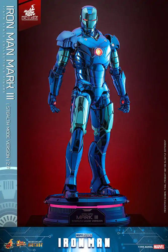 Iron Man Movie Masterpiece Diecast Figura de actiune 1/6 Iron Man Mark III (Stealth Mode Ver.) 2.0 Hot Toys Exclusive 33 cm poza produsului