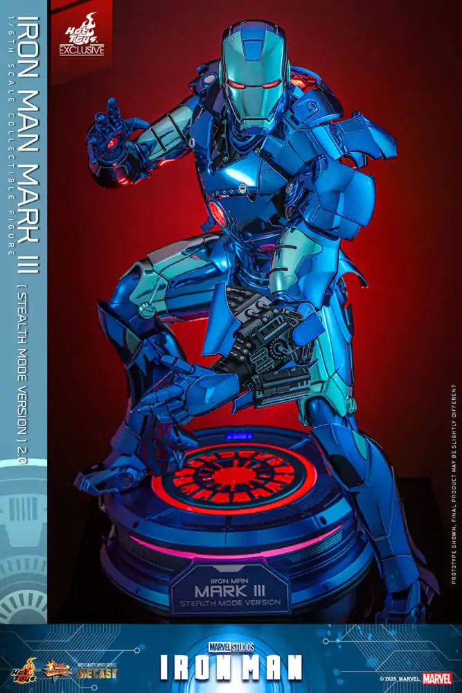 Iron Man Movie Masterpiece Diecast Figura de actiune 1/6 Iron Man Mark III (Stealth Mode Ver.) 2.0 Hot Toys Exclusive 33 cm poza produsului