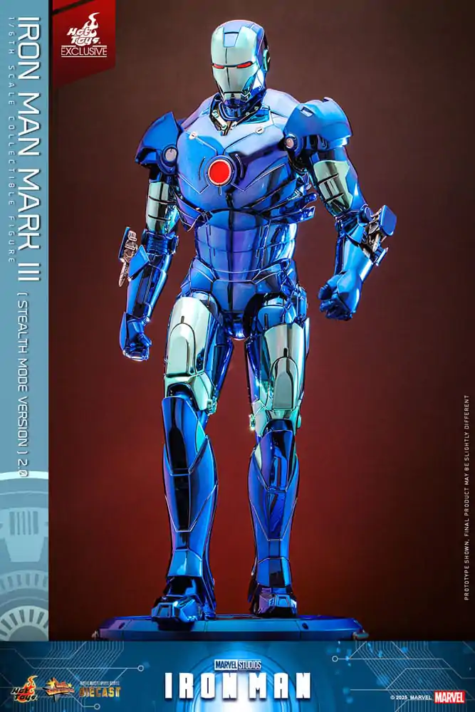 Iron Man Movie Masterpiece Diecast Figura de actiune 1/6 Iron Man Mark III (Stealth Mode Ver.) 2.0 Hot Toys Exclusive 33 cm poza produsului