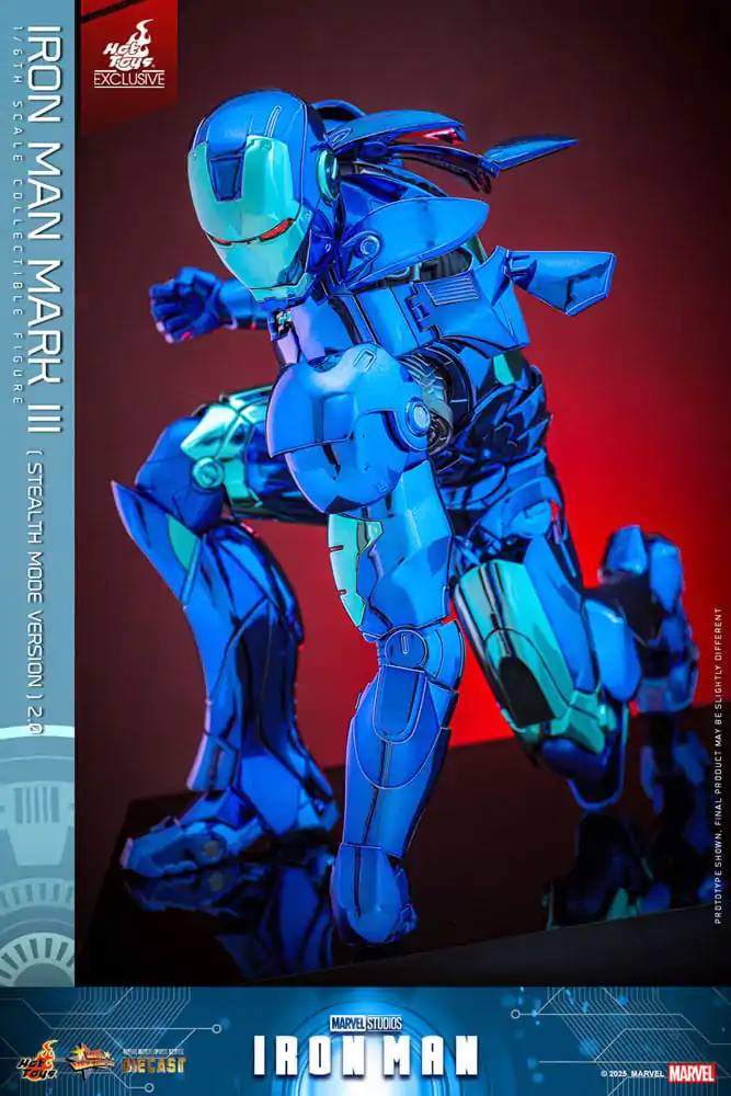 Iron Man Movie Masterpiece Diecast Figura de actiune 1/6 Iron Man Mark III (Stealth Mode Ver.) 2.0 Hot Toys Exclusive 33 cm poza produsului