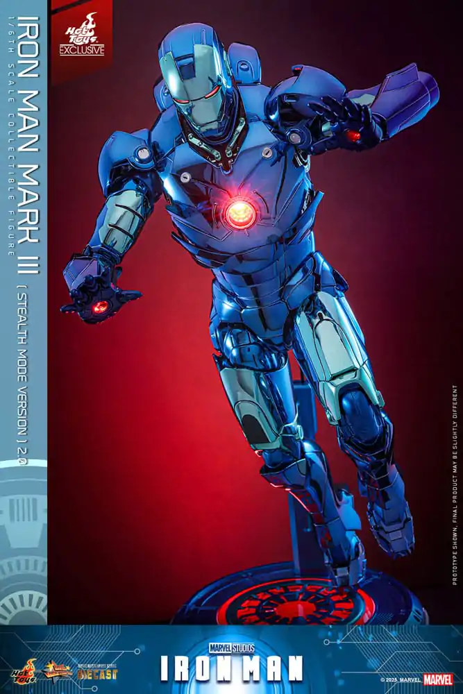 Iron Man Movie Masterpiece Diecast Figura de actiune 1/6 Iron Man Mark III (Stealth Mode Ver.) 2.0 Hot Toys Exclusive 33 cm poza produsului