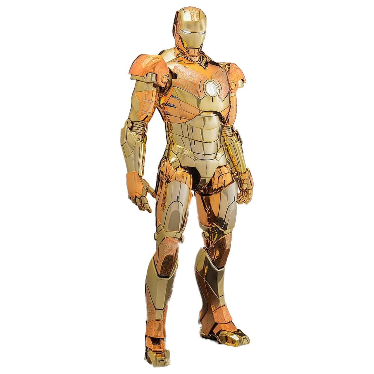 Iron Man Movie Masterpiece Diecast Figura de acțiune 1/6 Iron Man Mark III (Golden & Copper Gold Version) Hot Toys Exclusive 33 cm poza produsului