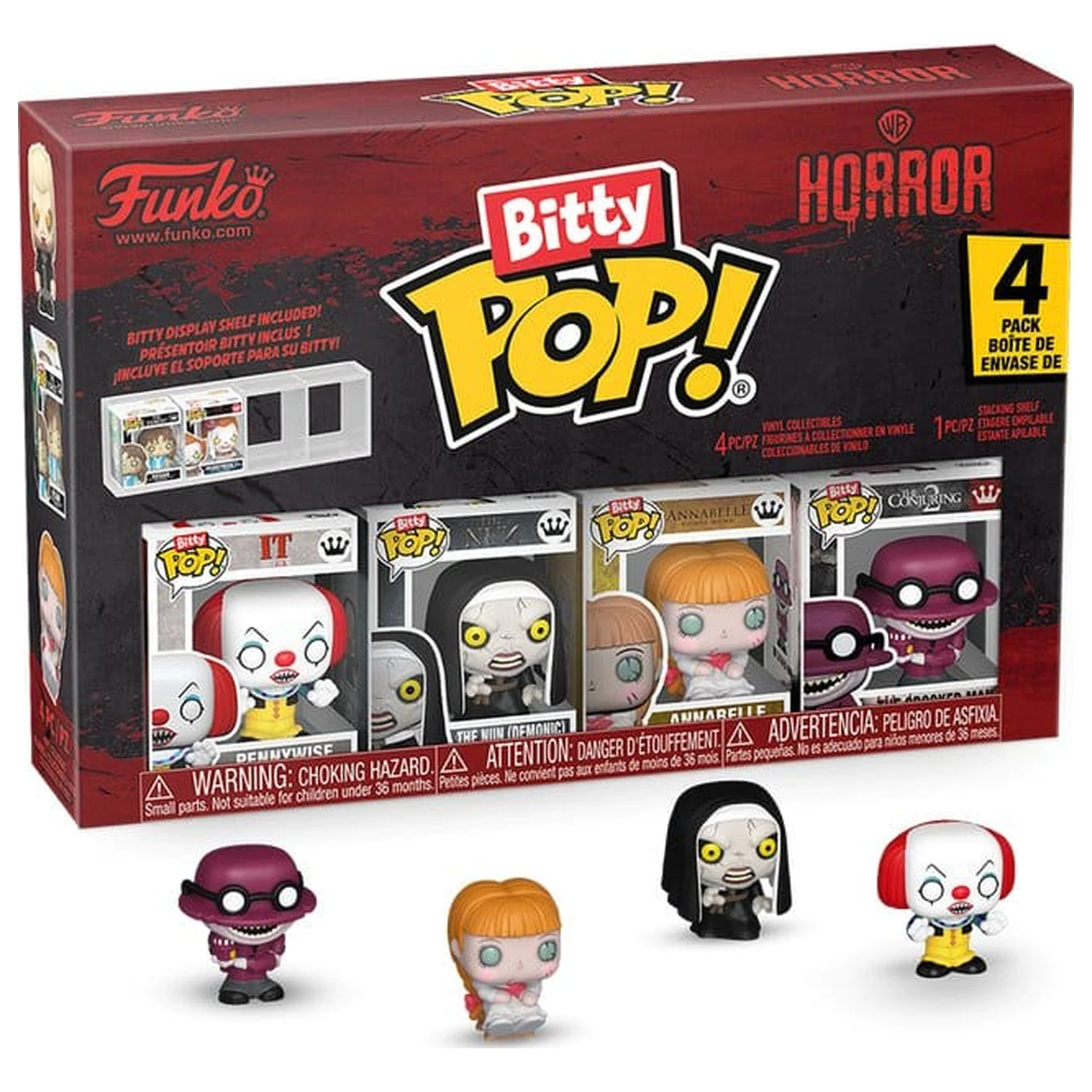IT Bitty Funko POP! Figurine de vinil, pachet de 4 bucati Pennywise 2,5 cm poza produsului