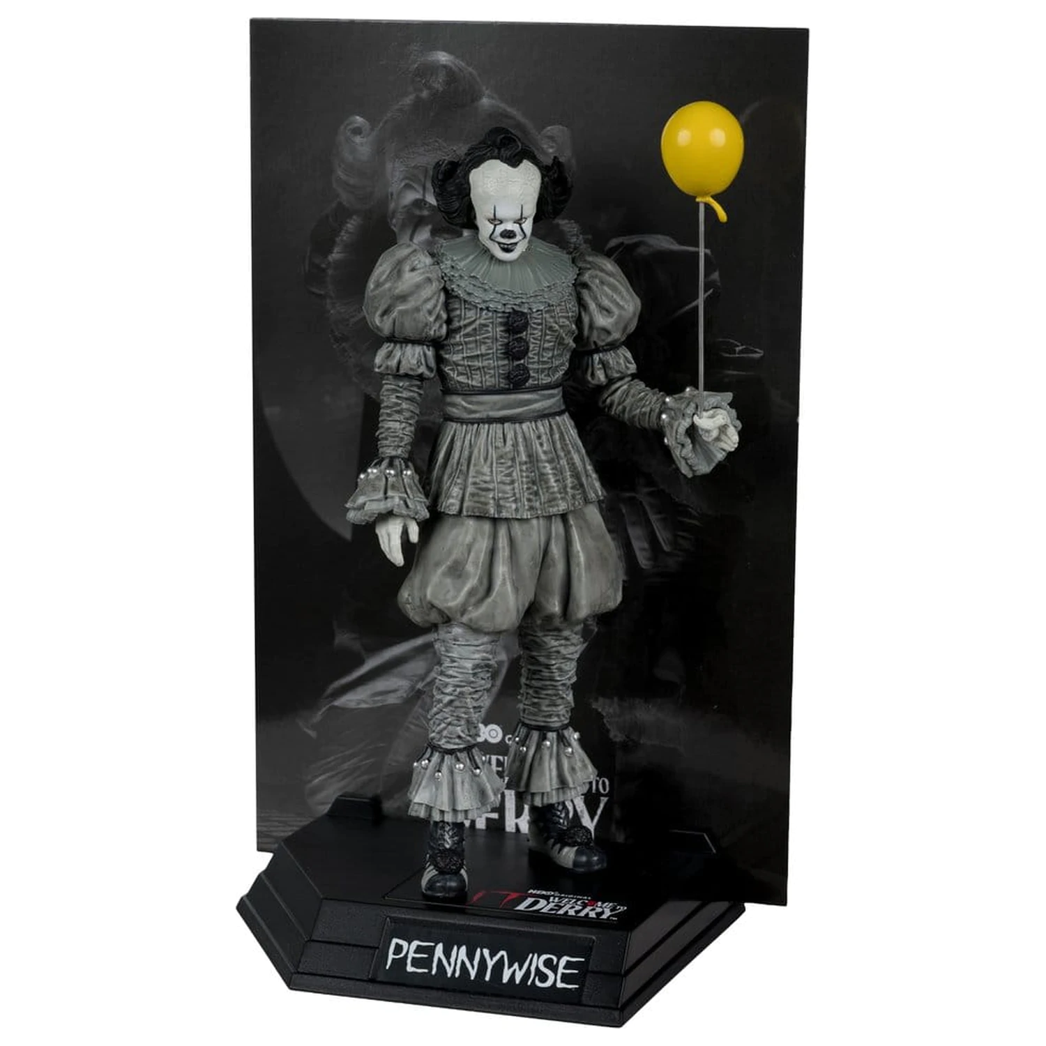It Welcome to Derry Movie Maniacs Figura Pennywise (Black & White) 16 cm poza produsului