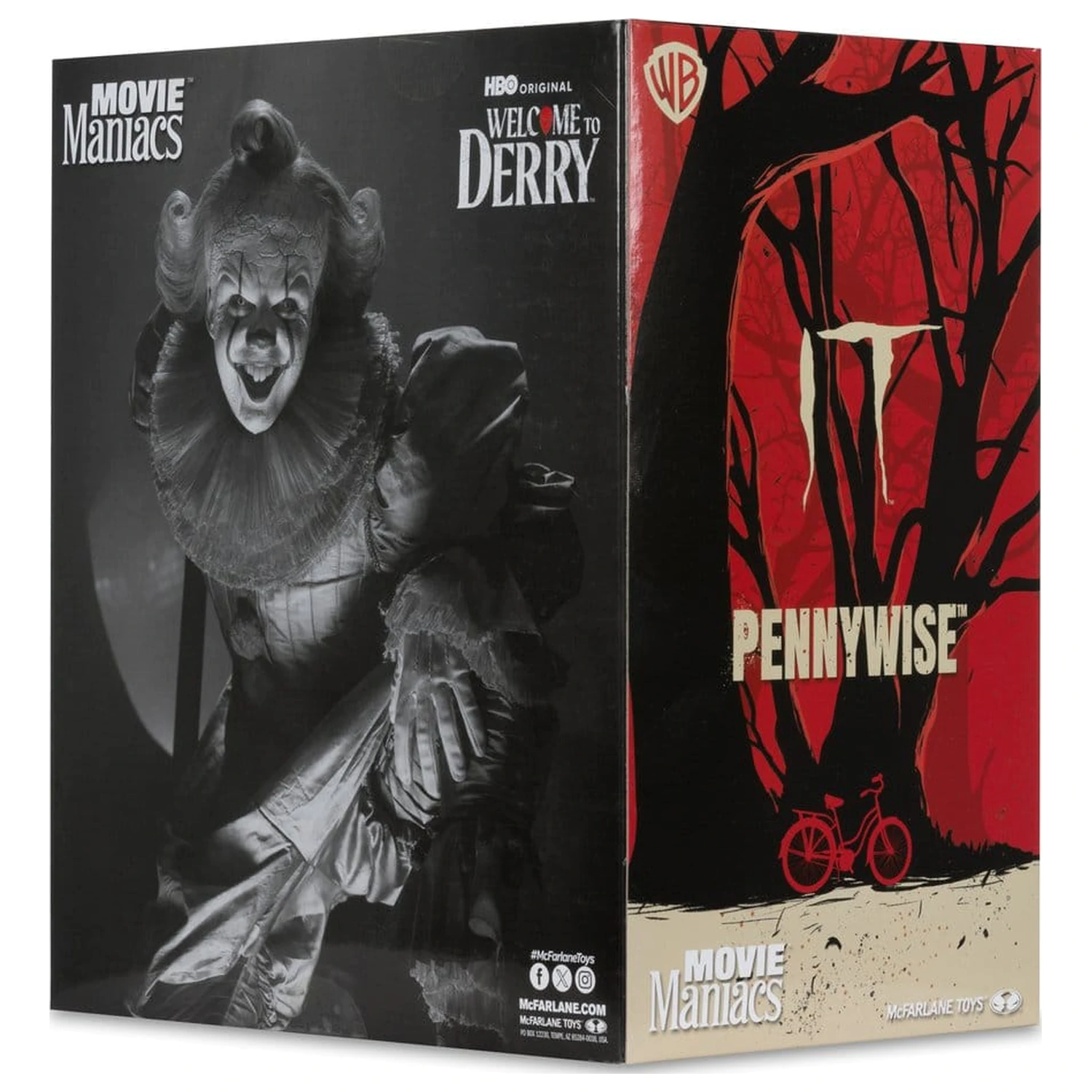 It Welcome to Derry Movie Maniacs Figura Pennywise (Black & White) 16 cm poza produsului