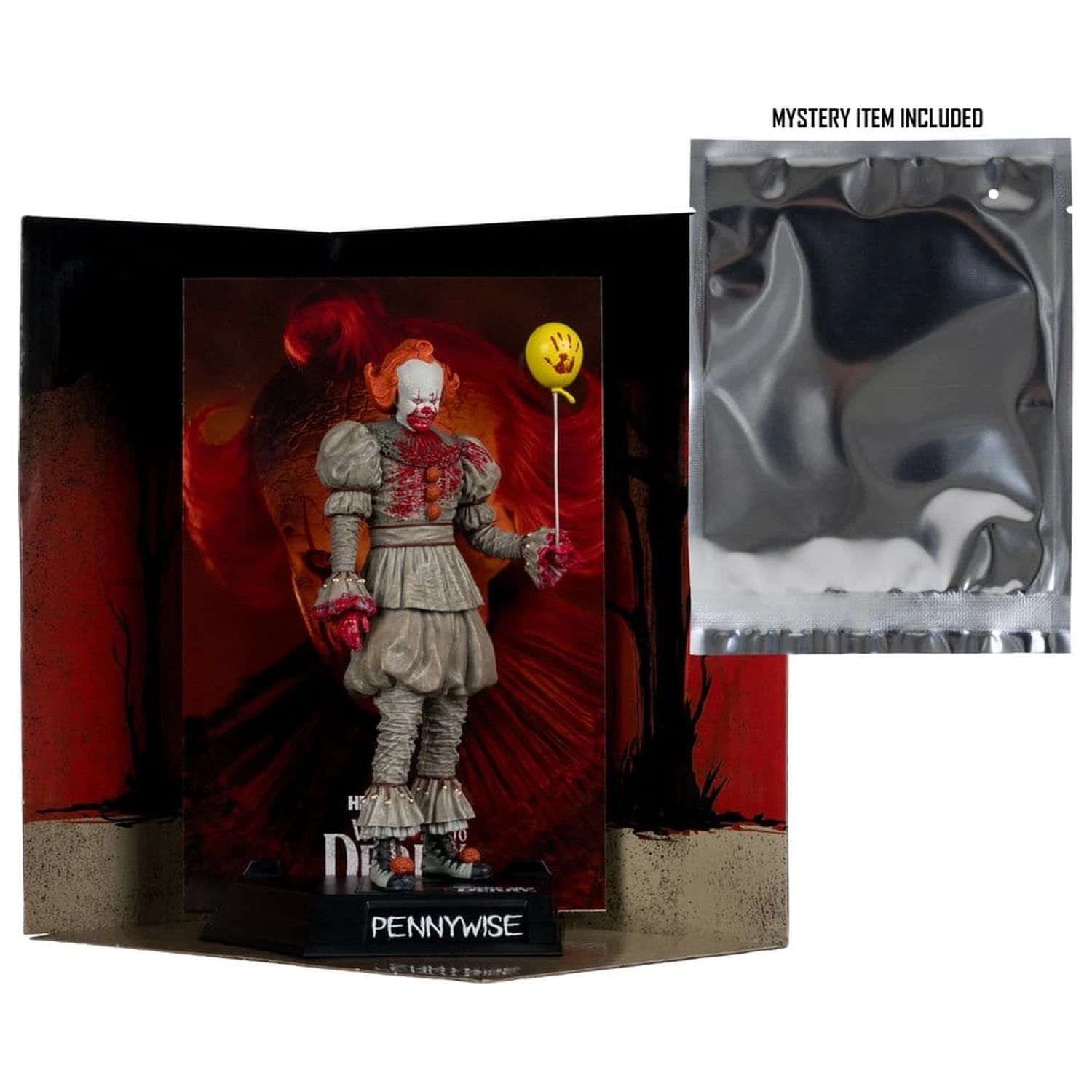 It Welcome to Derry Movie Maniacs Figura Pennywise (Bloody) 16 cm poza produsului