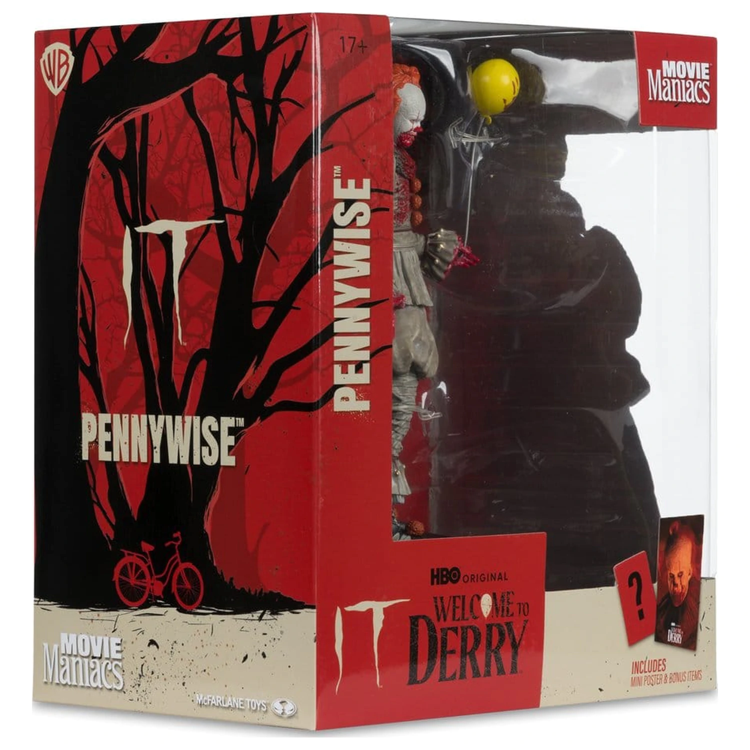 It Welcome to Derry Movie Maniacs Figura Pennywise (Bloody) 16 cm poza produsului
