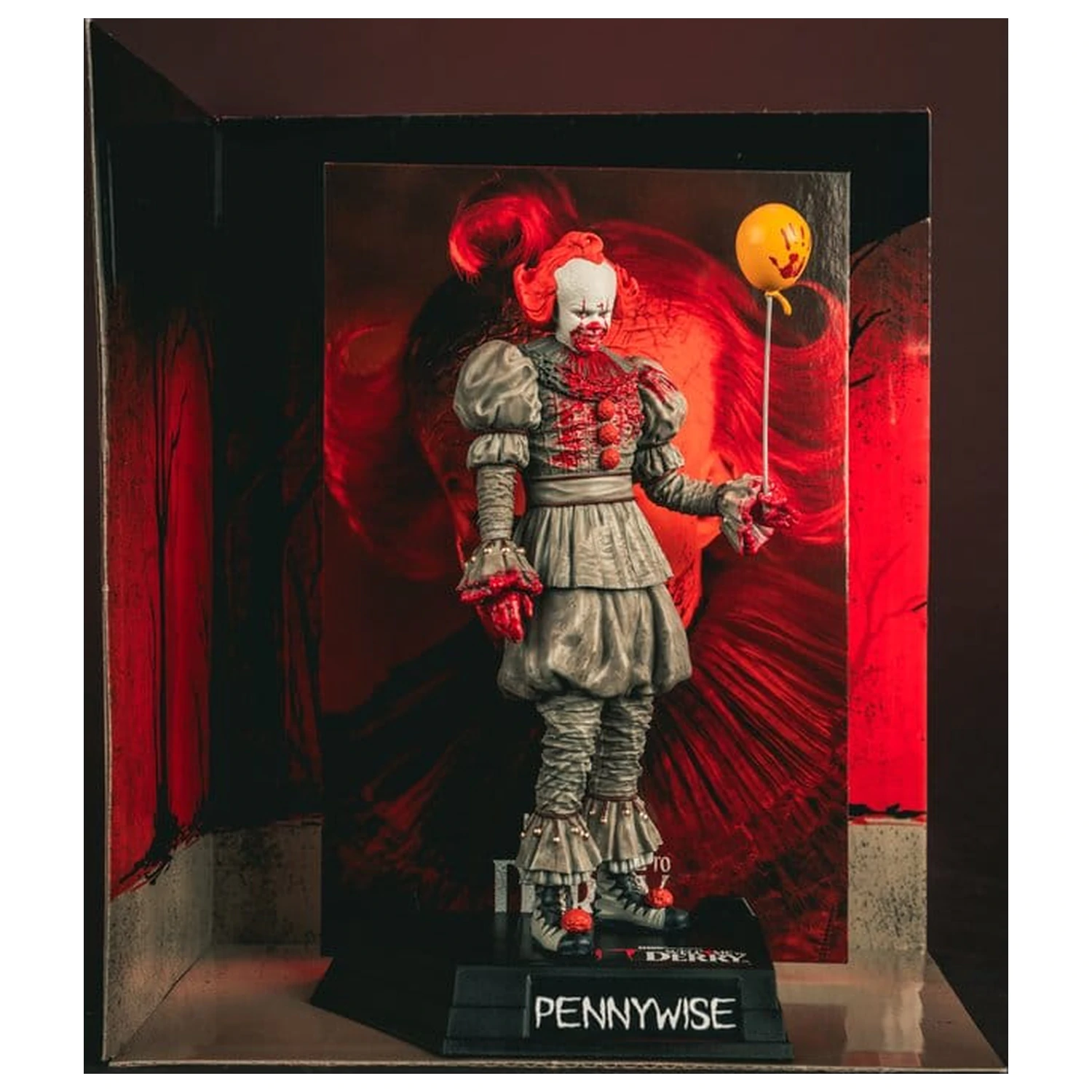 It Welcome to Derry Movie Maniacs Figura Pennywise (Bloody) 16 cm poza produsului