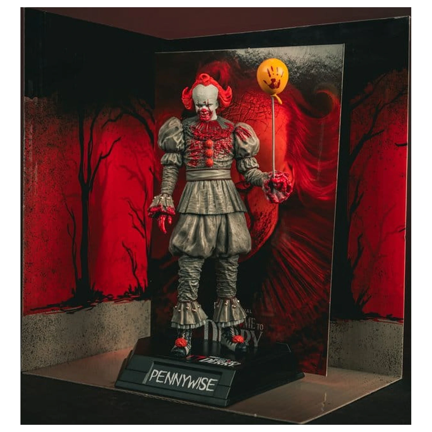It Welcome to Derry Movie Maniacs Figura Pennywise (Bloody) 16 cm poza produsului