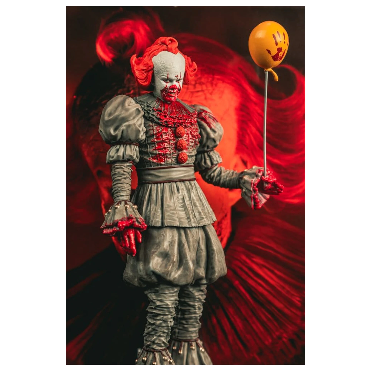 It Welcome to Derry Movie Maniacs Figura Pennywise (Bloody) 16 cm poza produsului