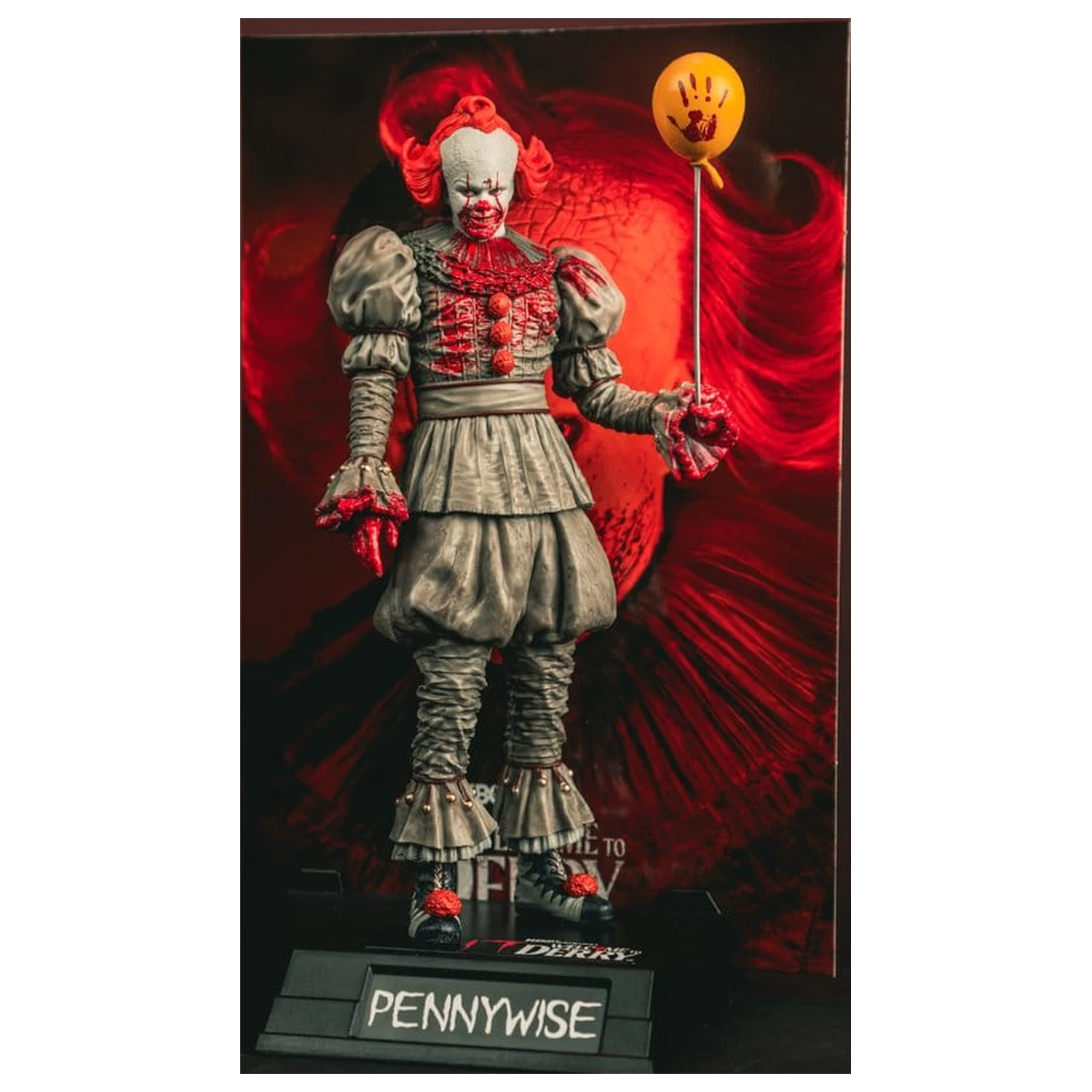 It Welcome to Derry Movie Maniacs Figura Pennywise (Bloody) 16 cm poza produsului