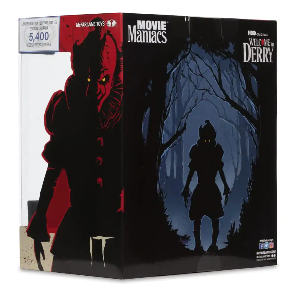 It: Welcome to Derry Movie Maniacs statuie PVC Pennywise (Flashback) (Gold Label) 16 cm poza produsului