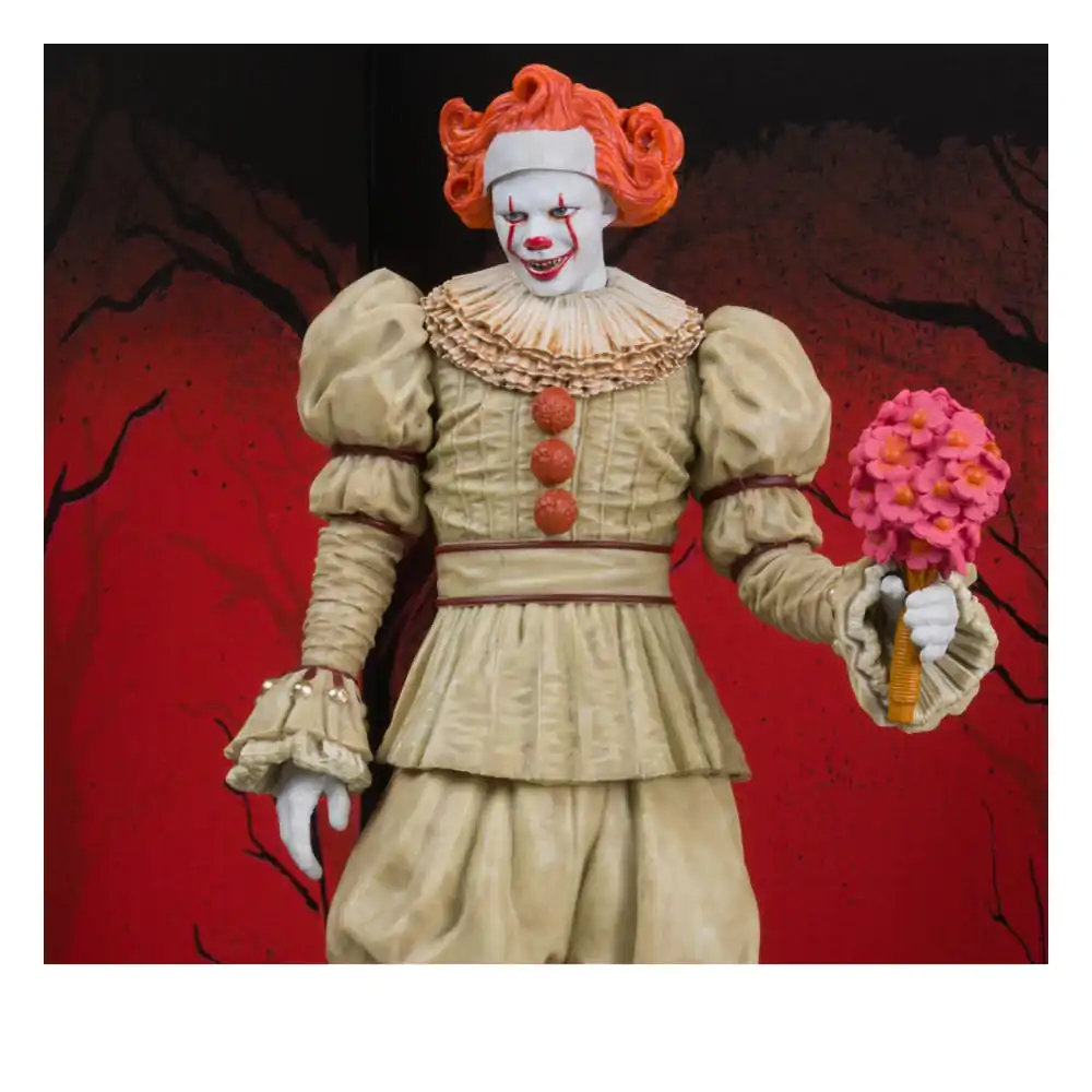 It: Welcome to Derry Movie Maniacs statuie PVC Pennywise (Flashback) (Gold Label) 16 cm poza produsului