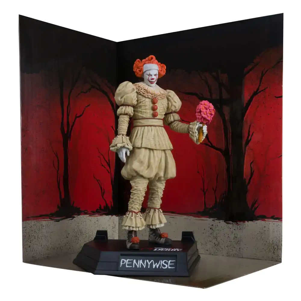 It: Welcome to Derry Movie Maniacs statuie PVC Pennywise (Flashback) (Gold Label) 16 cm poza produsului
