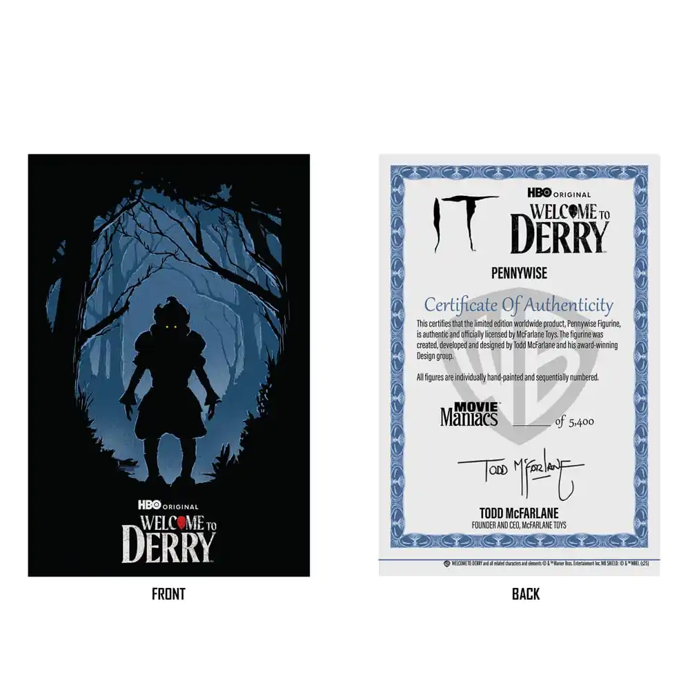 It: Welcome to Derry Movie Maniacs statuie PVC Pennywise (Flashback) (Gold Label) 16 cm poza produsului