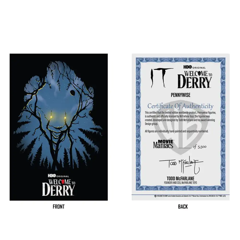 It: Welcome to Derry Movie Maniacs Statuie din PVC Pennywise (Eticheta Aurie) 16 cm poza produsului