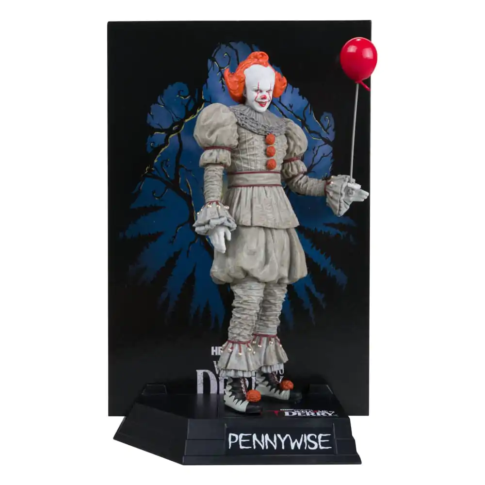 It: Welcome to Derry Movie Maniacs Statuie din PVC Pennywise (Eticheta Aurie) 16 cm poza produsului