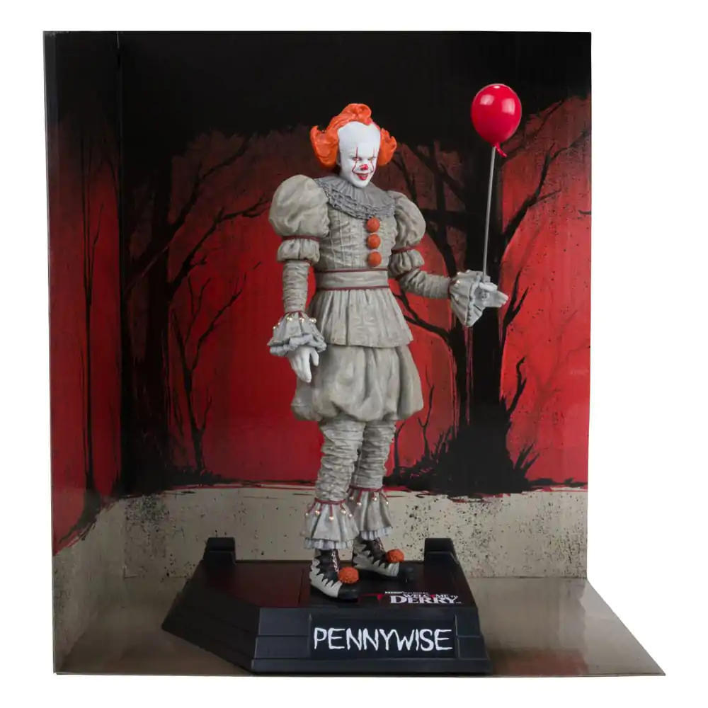 It: Welcome to Derry Movie Maniacs Statuie din PVC Pennywise (Eticheta Aurie) 16 cm poza produsului