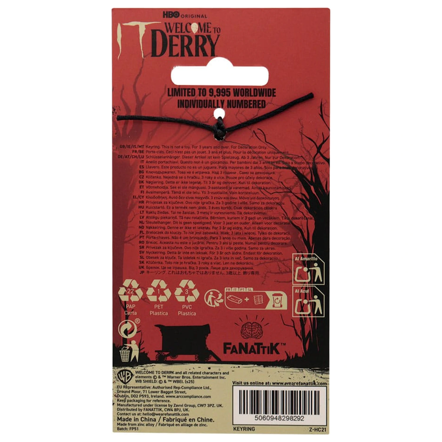 It Keychain Welcome to Derry The Losers Limited Edition poza produsului