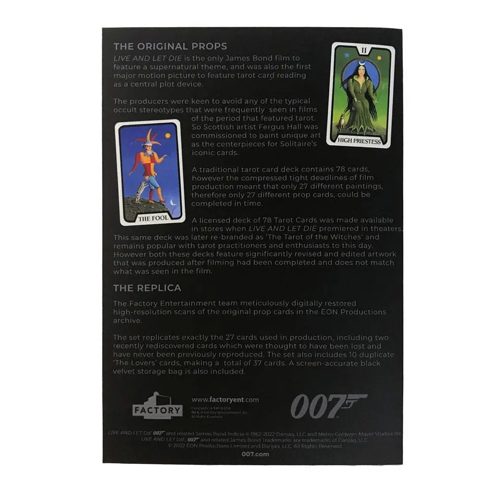 James Bond Replica 1/1 Cărți de Tarot Ediție Limitată poza produsului