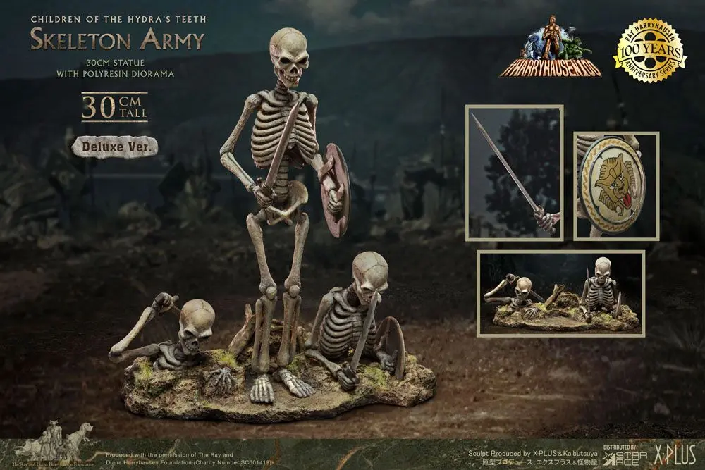 Jason and the Argonauts Gigantic Soft Vinyl Statuie Ray Harryhausens Skeleton Army (Children of the Hydra's Teeth) Deluxe Ver. 32 cm poza produsului