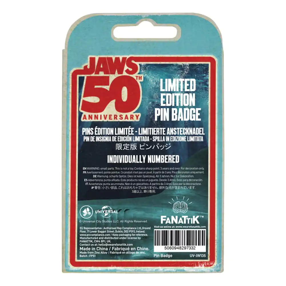 Jaws Pin Badge 50th Anniversary Corabie în sticlă poza produsului