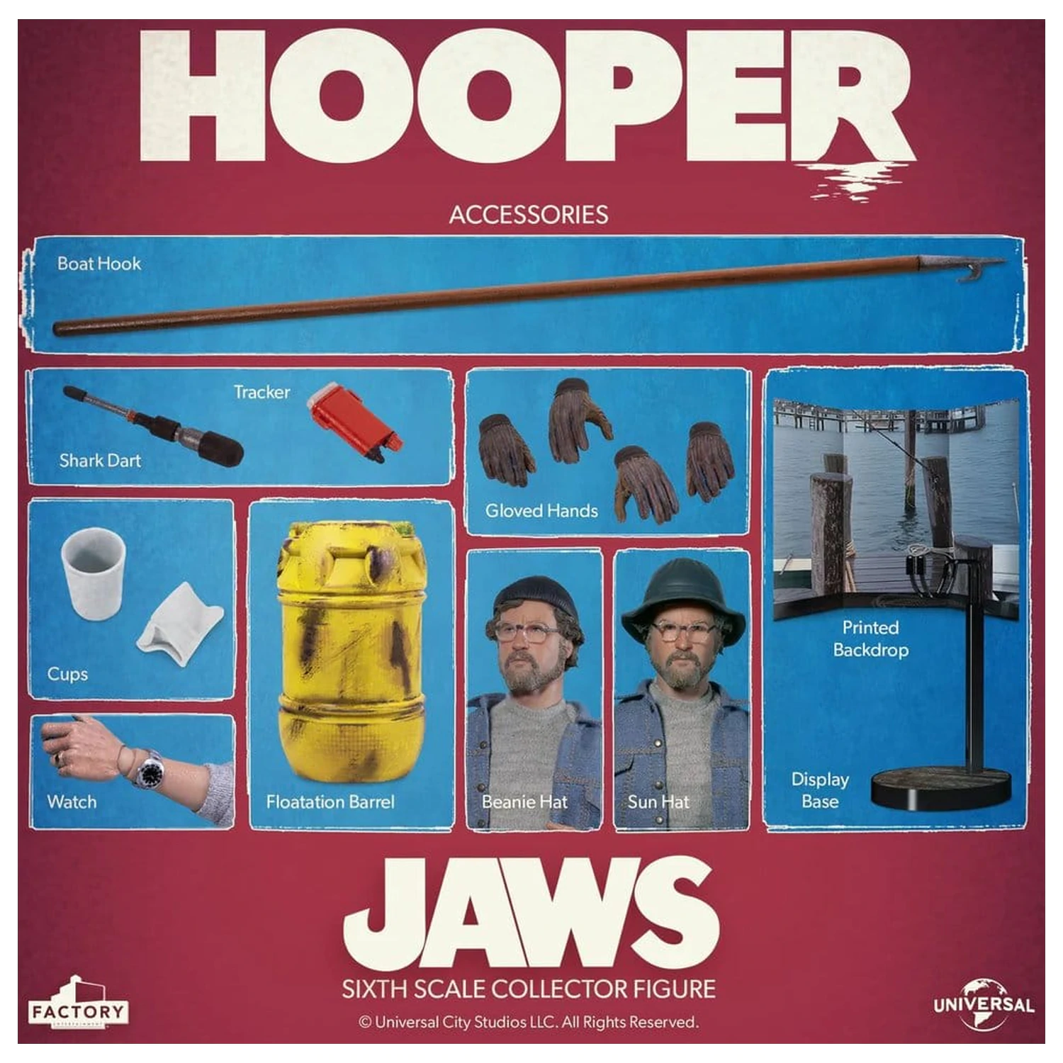 Jaws figurina de actiune 1/6 Hooper 15 cm poza produsului