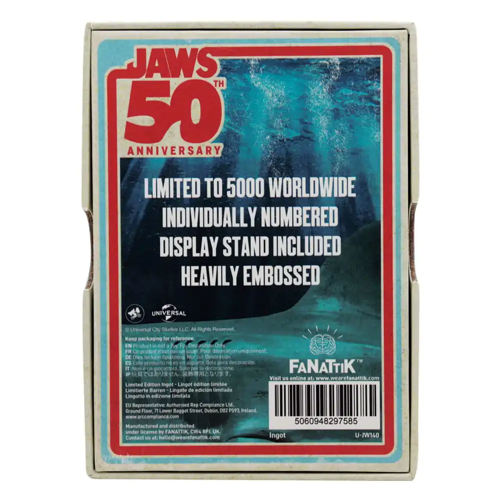 Jaws Ingot 50th Anniversary Poster Limited Edition poza produsului