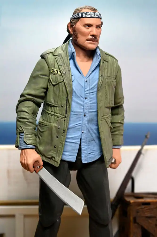 Jaws Action Figure Ultimate Sam Quint 50th Anniversary Figurina 18 cm poza produsului