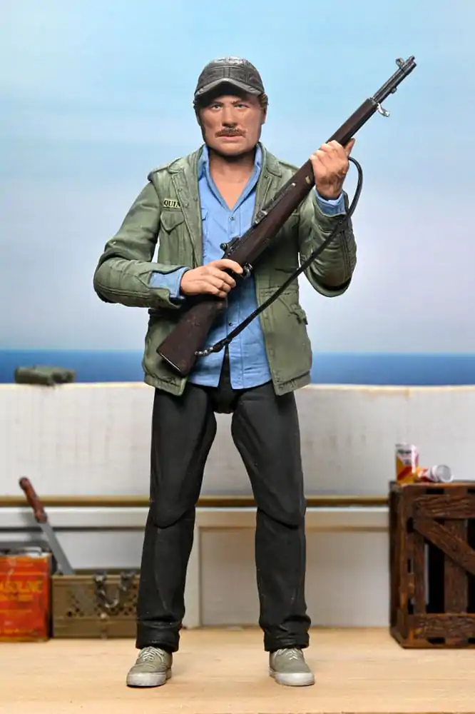 Jaws Action Figure Ultimate Sam Quint 50th Anniversary Figurina 18 cm poza produsului