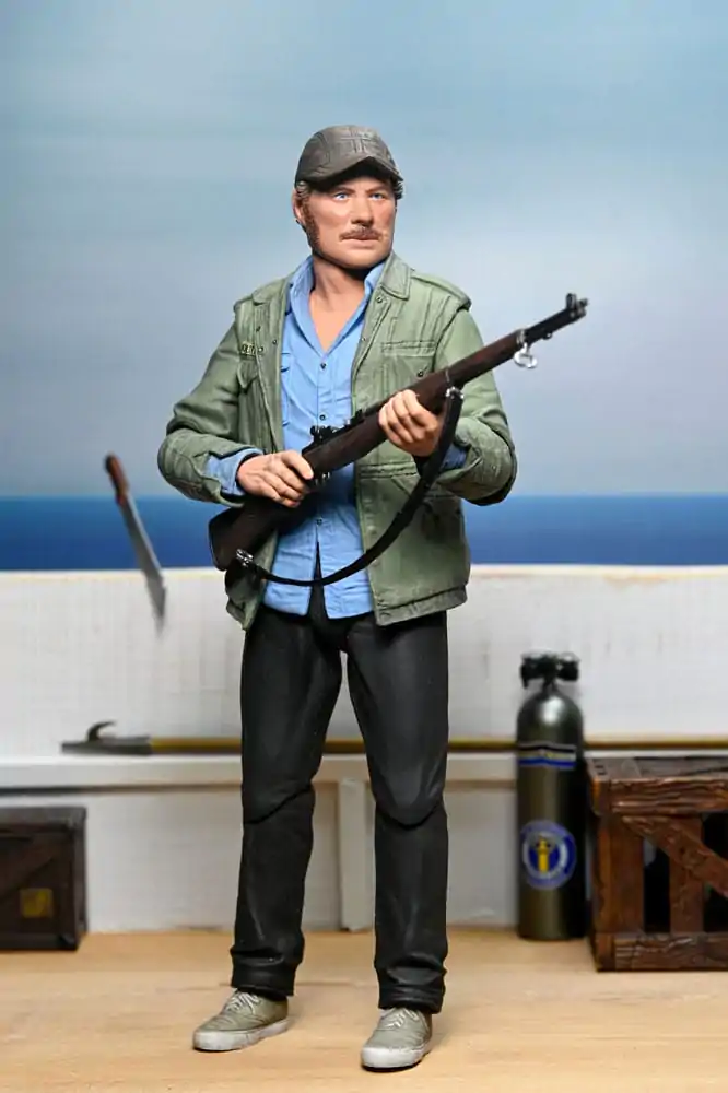 Jaws Action Figure Ultimate Sam Quint 50th Anniversary Figurina 18 cm poza produsului