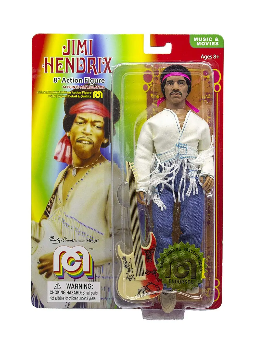 Figurină de acțiune Jimi Hendrix Woodstock Flocked 20 cm poza produsului