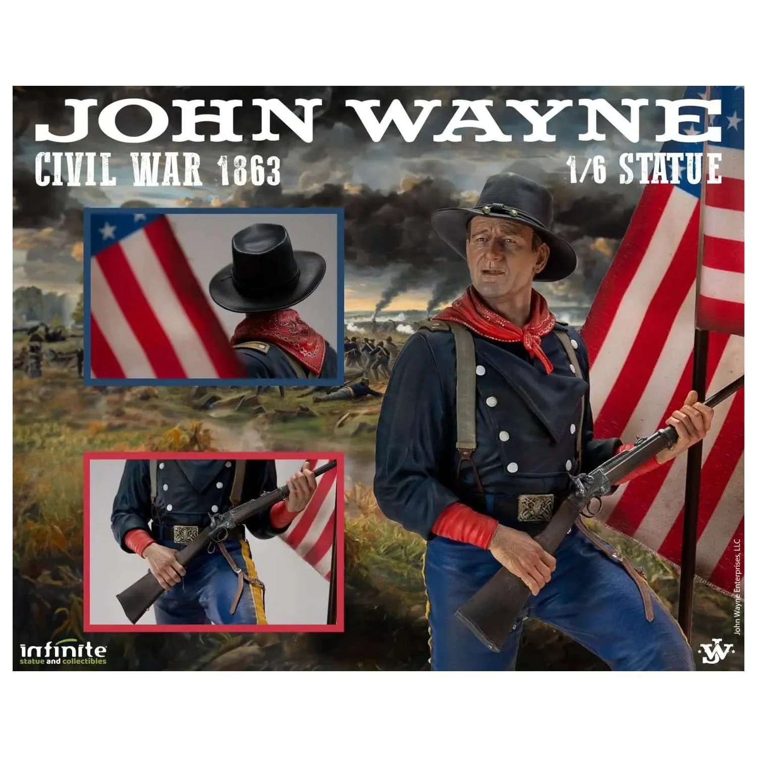 John Wayne Civil War 1863 Statuie 1/6 48cm poza produsului