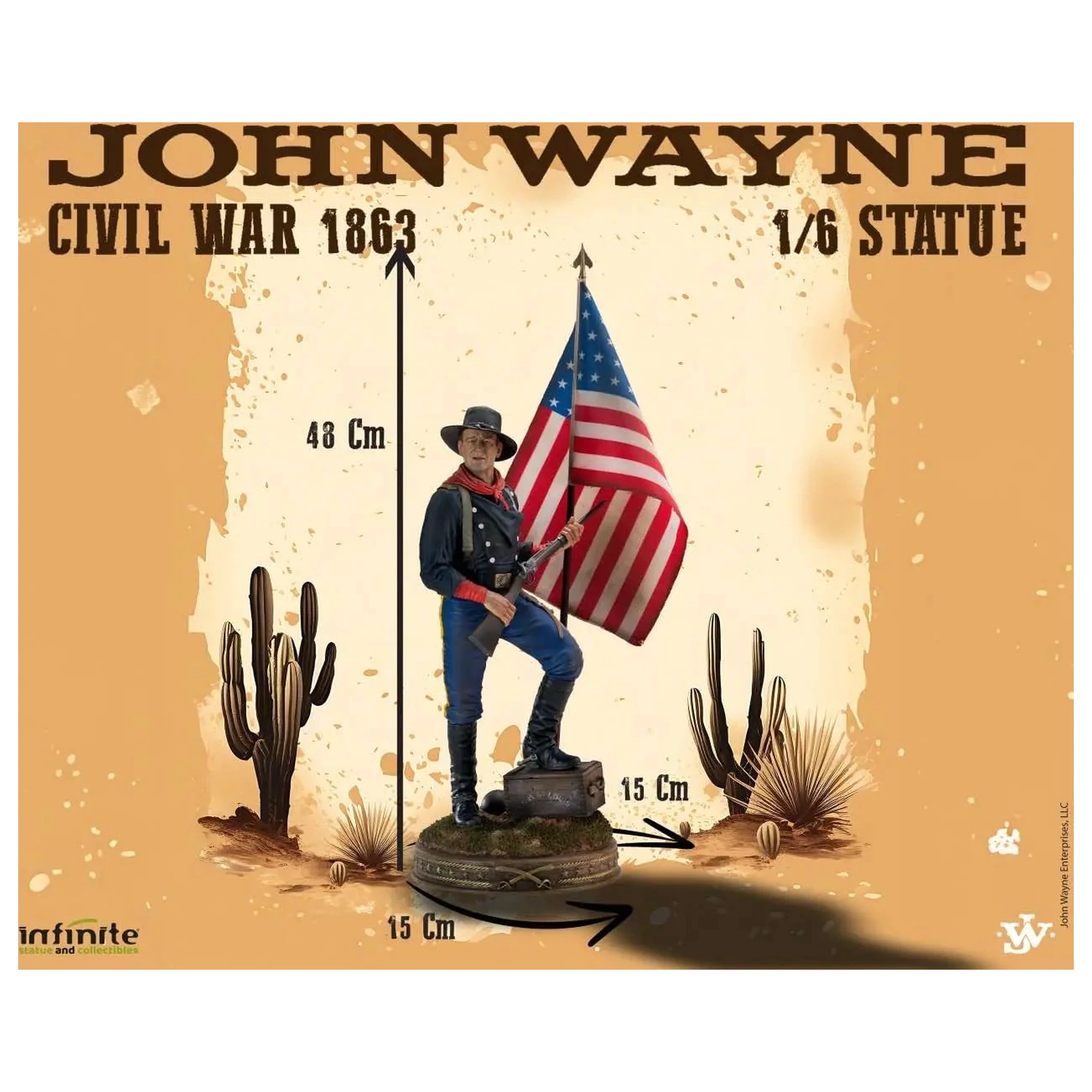 John Wayne Civil War 1863 Statuie 1/6 48cm poza produsului