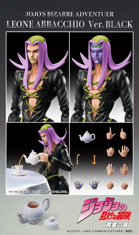 JoJo's Bizarre Adventure Part 5 Super Action Figurină de acțiune Chozokado Leone Abbacchio Black Ver. 16 cm poza produsului