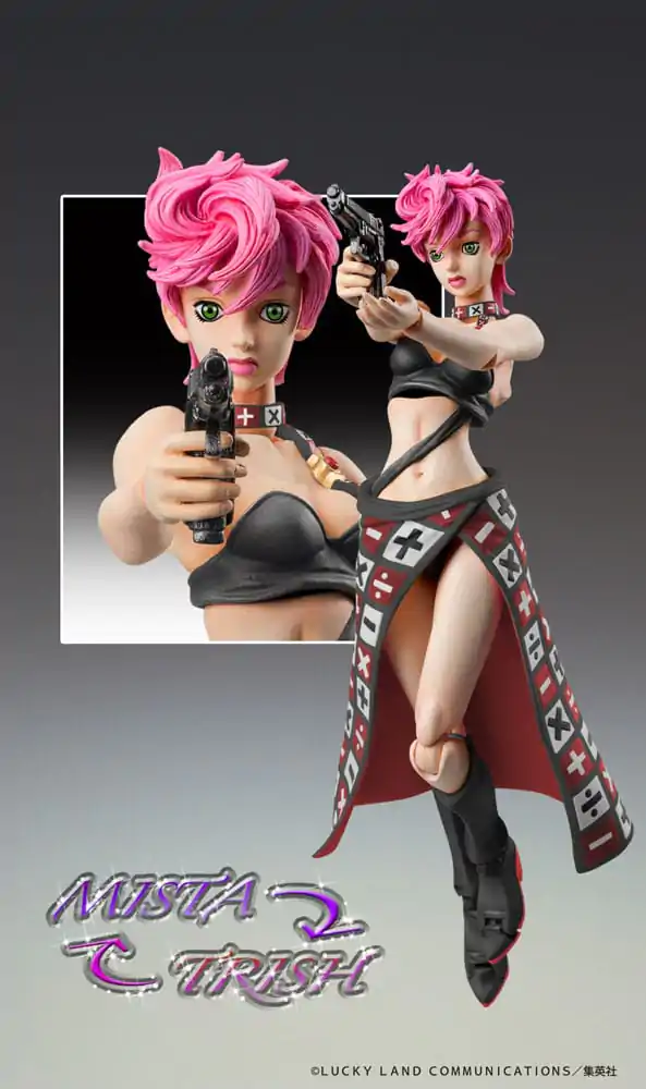 JoJo's Bizarre Adventure Part 5 Super Action figurină de acțiune Chozokado Trish Una Black Ver. 15 cm poza produsului